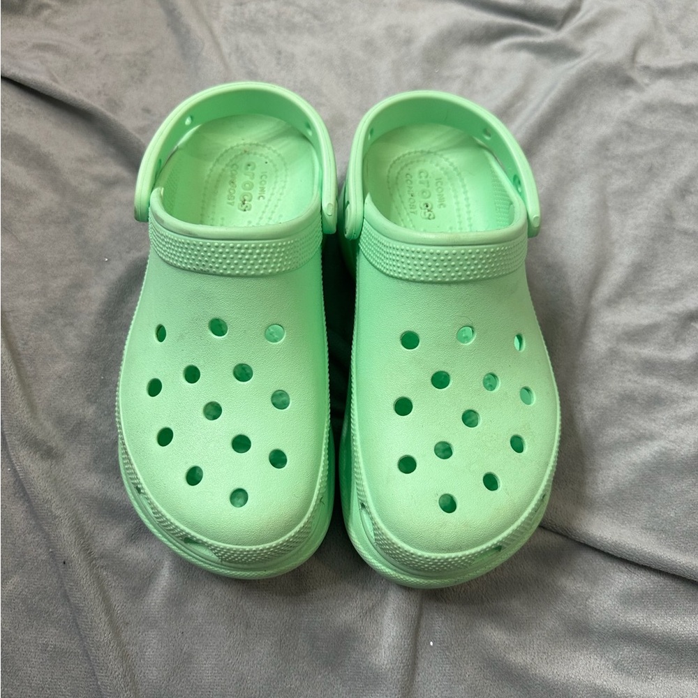 Seafoam Platform Crocs
